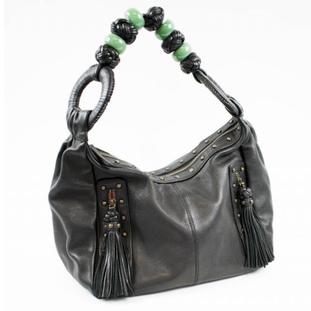 Shanghai Tang Braid and Fringe Shoulder Bag